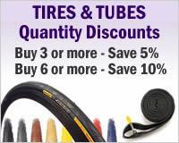 Discount on bicycle tires and tubes