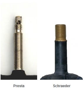 Tube Valve Stem Chart