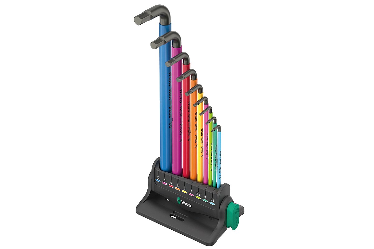 WERA HEX-PLUS 工具セット Wera 950/9 Hex-Plus Multicolor 3 L-Key Wrench Set [5133165001]