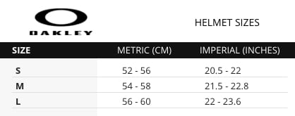 Oakley Helmet Size Chart