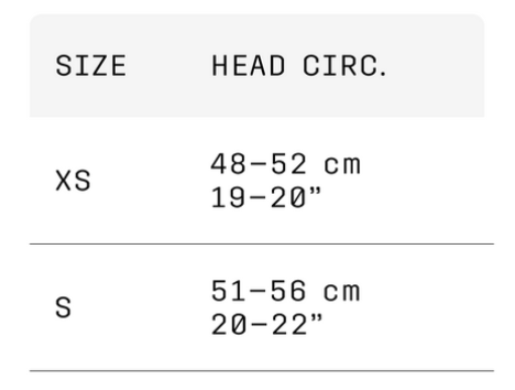 POC size chart