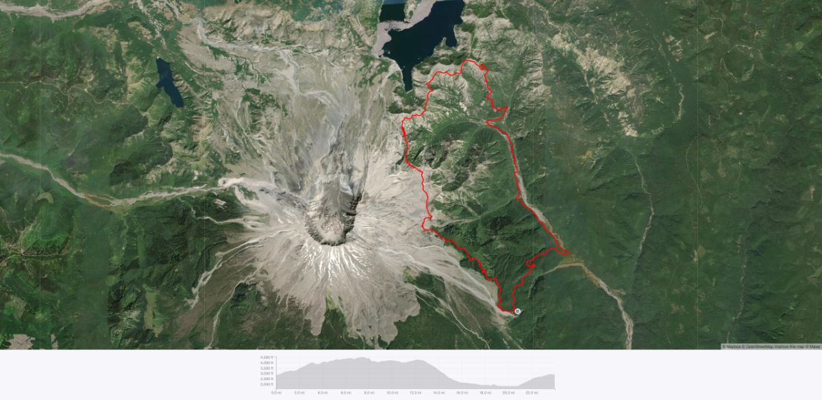Mt. St. Helens Ride Report Map