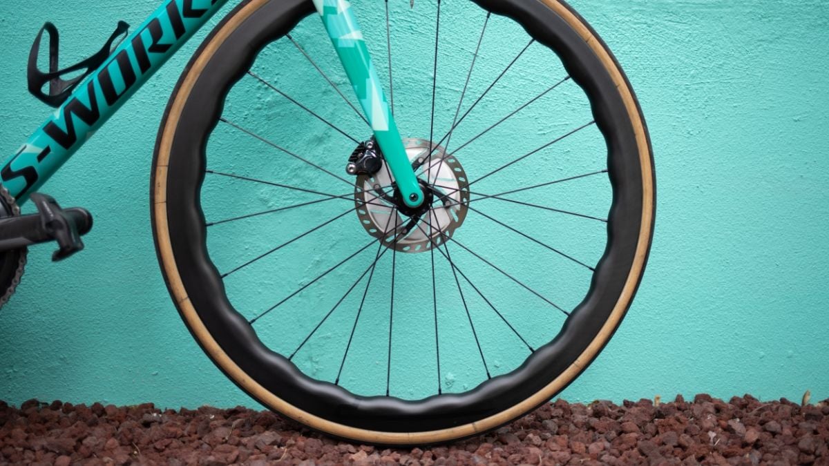 Photo of a clean bicycle wheel