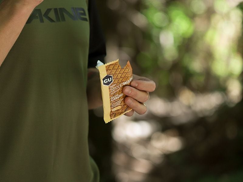Close up of GU Stroopwafel