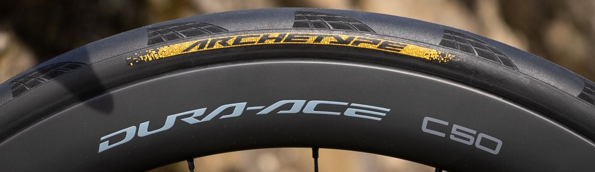 Continental Archetype Tire on a Dura Ace C50 Wheel