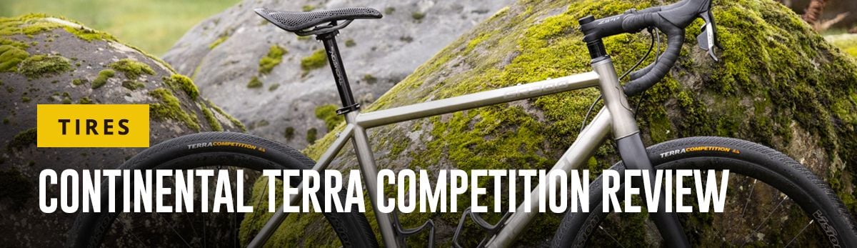 Continental Terra Competition Review with a Silver Titanium Bike